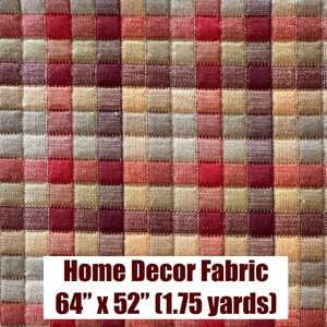 Home Decor Fabric Multi-Square Autumn Colors 64” x 52” (1.75 yards)